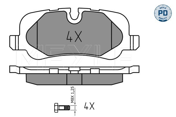 Brake Pad Set, disc brake (Rear axle)  Art. 0252419217PD