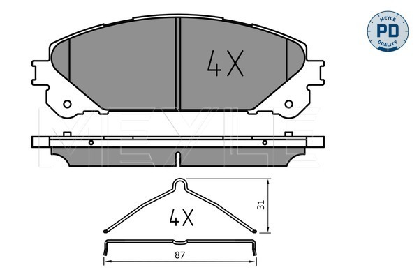 Brake Pad Set, disc brake (Front axle)  Art. 0252445218PD