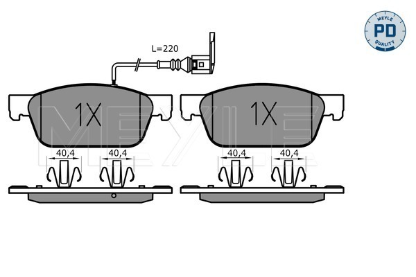 Brake Pad Set, disc brake (Front axle)  Art. 0252462318PD