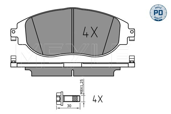 Brake Pad Set, disc brake (Front axle)  Art. 0252473821PD