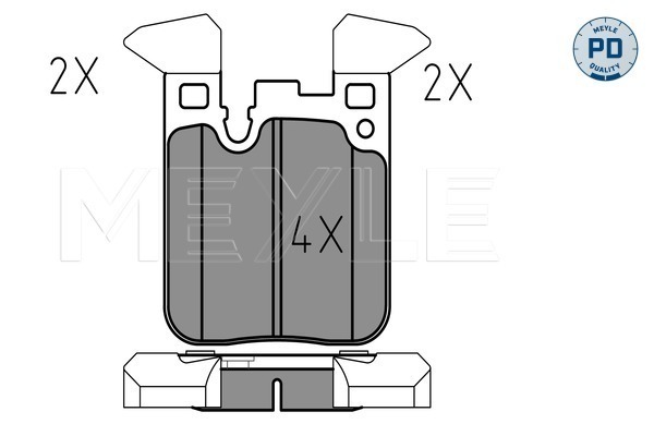 Brake Pad Set, disc brake (Rear axle)  Art. 0252502916PD