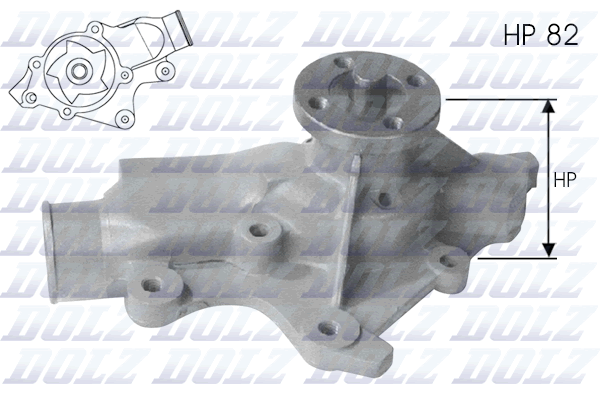 Water Pump, engine cooling  Art. J201