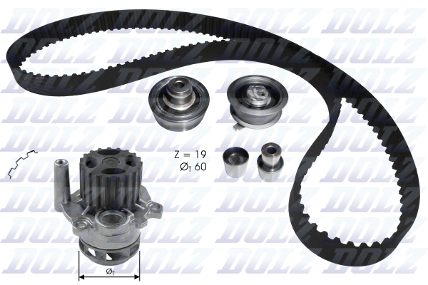 Water Pump & Timing Belt Kit  Art. KD104