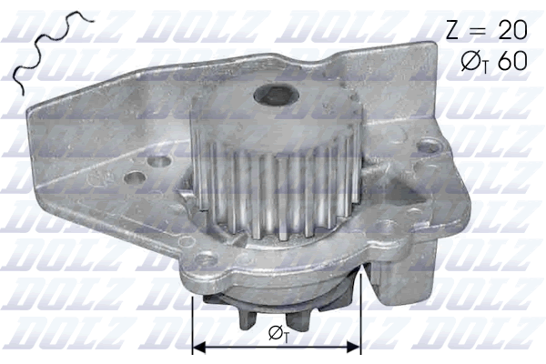 Water Pump, engine cooling  Art. N405