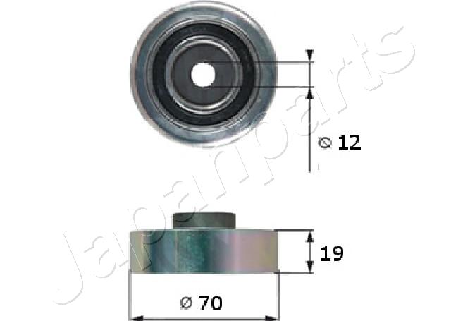 Deflection/Guide Pulley, V-ribbed belt (Pulley side)  Art. RP815