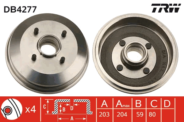 Brake Drum (Rear axle)  Art. DB4277