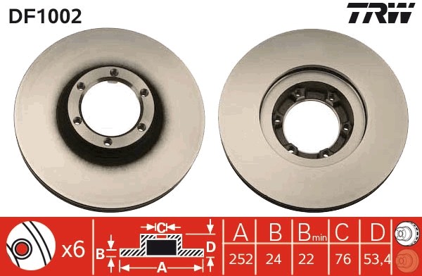 Brake Disc (Front axle)  Art. DF1002