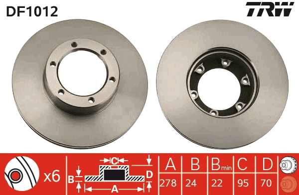 Brake Disc (Front axle)  Art. DF1012