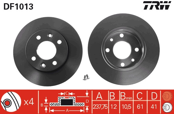 Brake Disc (Front axle)  Art. DF1013