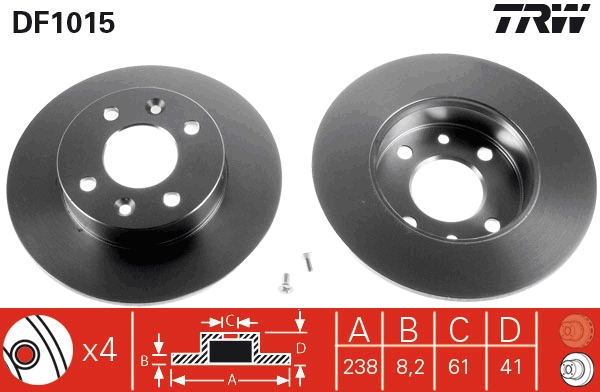 Brake Disc (Front axle)  Art. DF1015