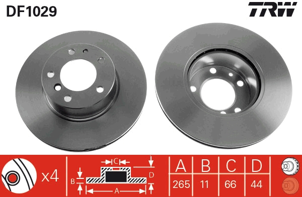 Brake Disc (Rear axle)  Art. DF1029