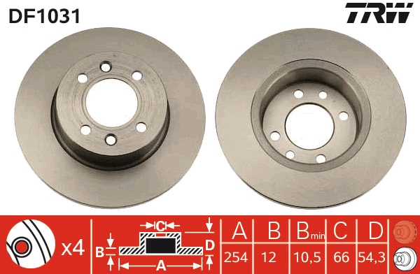 Brake Disc (Front axle)  Art. DF1031