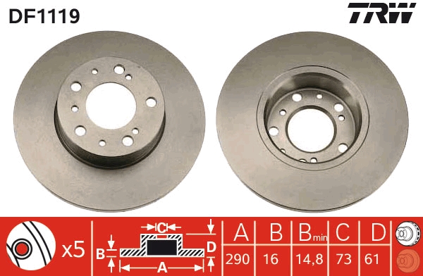 Brake Disc (Front axle)  Art. DF1119