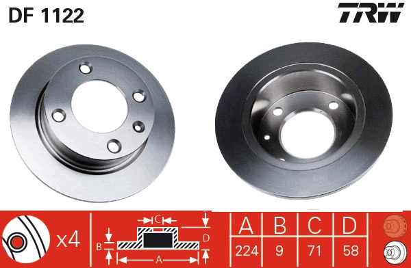 Brake Disc (Rear axle)  Art. DF1122