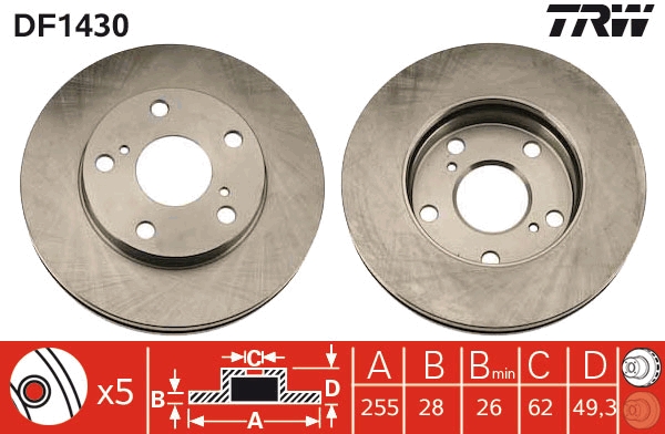 Brake Disc (Front axle)  Art. DF1430