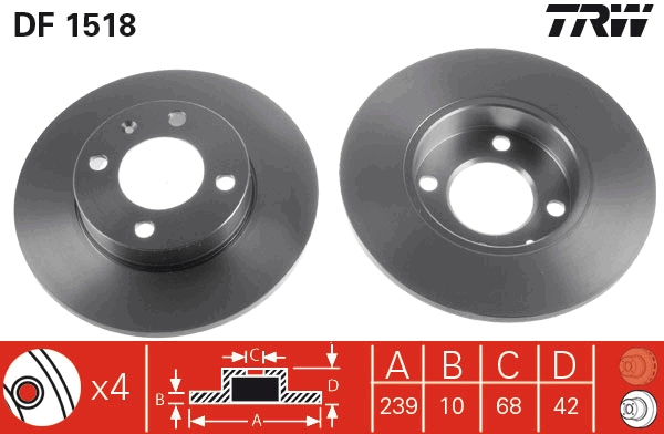 Brake Disc (Front axle)  Art. DF1518