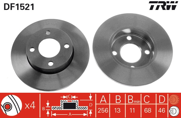 Brake Disc (Front axle)  Art. DF1521