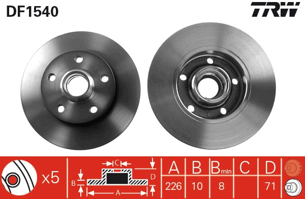 Brake Disc (Rear axle)  Art. DF1540