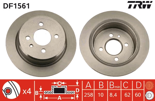 Brake Disc (Rear axle)  Art. DF1561