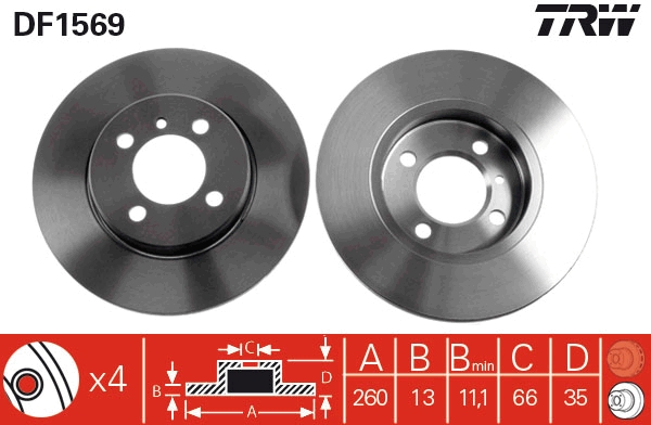 Brake Disc (Front axle)  Art. DF1569