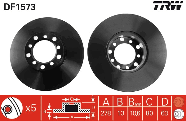 Brake Disc (Front axle)  Art. DF1573