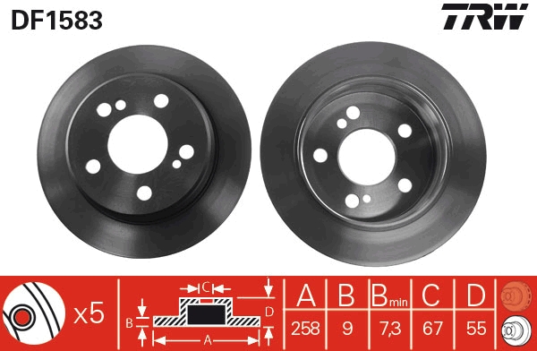 Brake Disc (Rear axle)  Art. DF1583