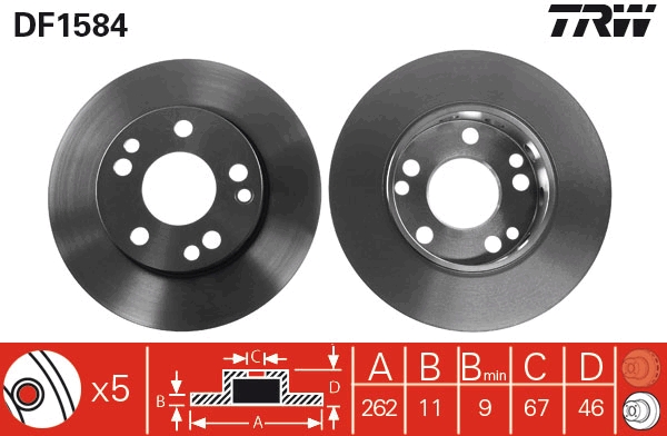 Brake Disc (Front axle)  Art. DF1584