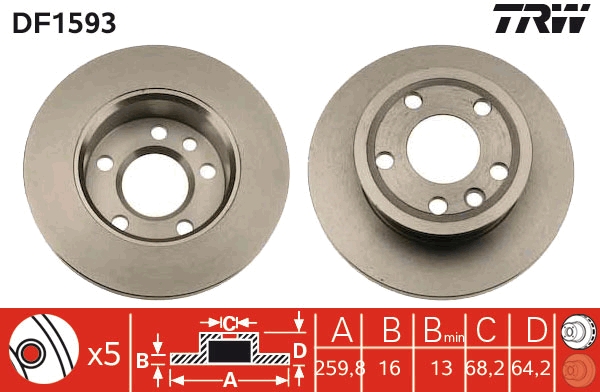 Brake Disc (Front axle)  Art. DF1593