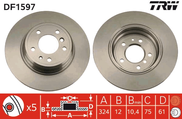 Brake Disc (Rear axle)  Art. DF1597