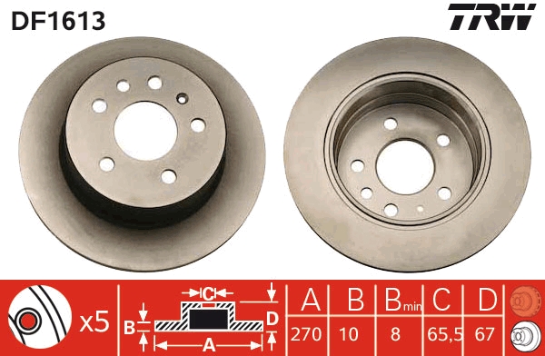 Brake Disc (Rear axle)  Art. DF1613