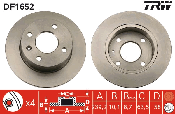 Brake Disc (Front axle)  Art. DF1652