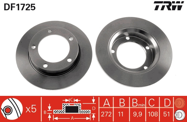 Brake Disc (Front axle)  Art. DF1725