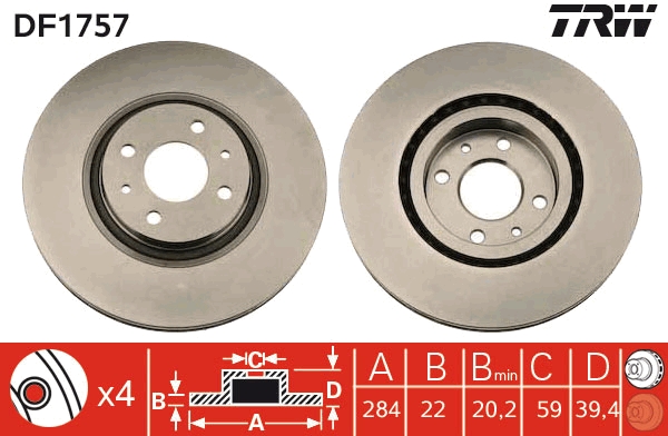 Brake Disc (Front axle)  Art. DF1757