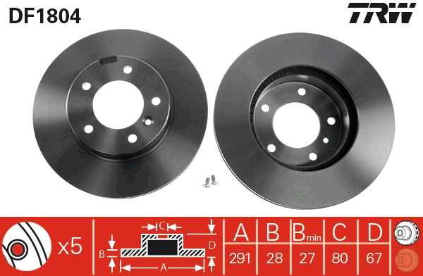 Brake Disc (Front axle)  Art. DF1804