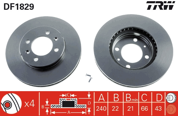 Brake Disc (Front axle)  Art. DF1829