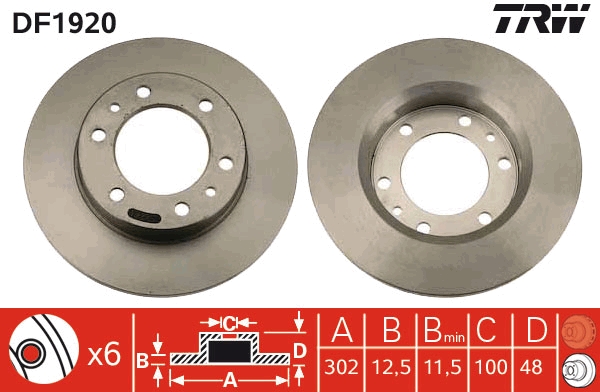 Brake Disc (Front axle)  Art. DF1920