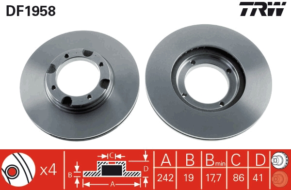 Brake Disc (Front axle)  Art. DF1958