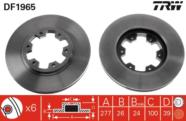 Brake Disc (Front axle)  Art. DF1965