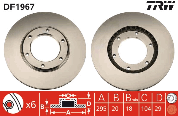 Brake Disc (Front axle)  Art. DF1967