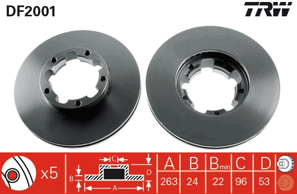 Brake Disc (Front axle)  Art. DF2001