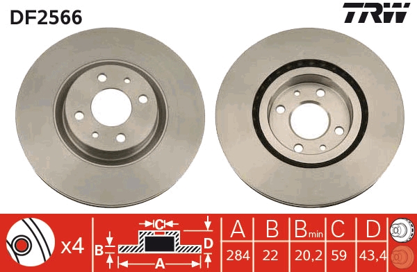 Brake Disc (Front axle)  Art. DF2566