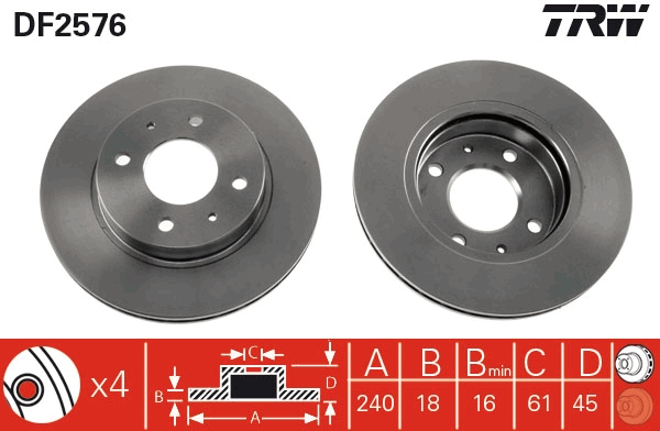 Brake Disc (Front axle)  Art. DF2576