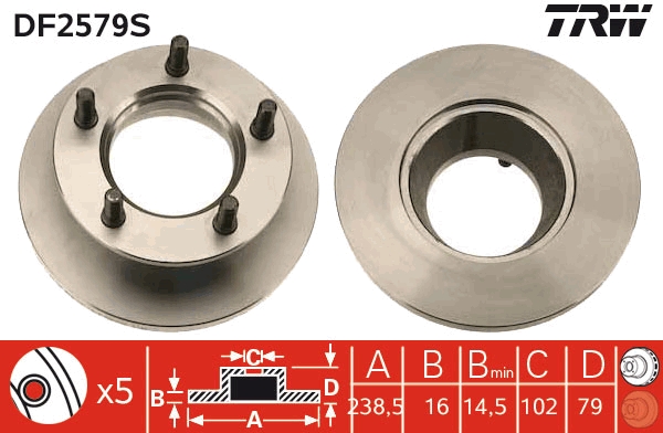 Brake Disc (Front axle)  Art. DF2579S