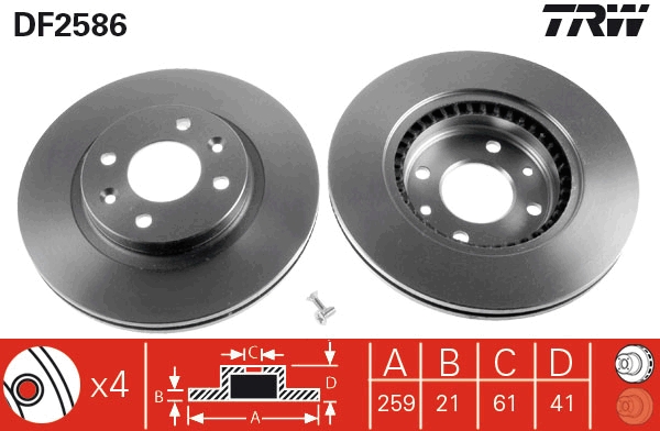 Brake Disc (Front axle)  Art. DF2586