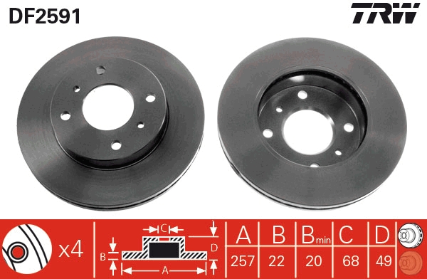 Brake Disc (Front axle)  Art. DF2591