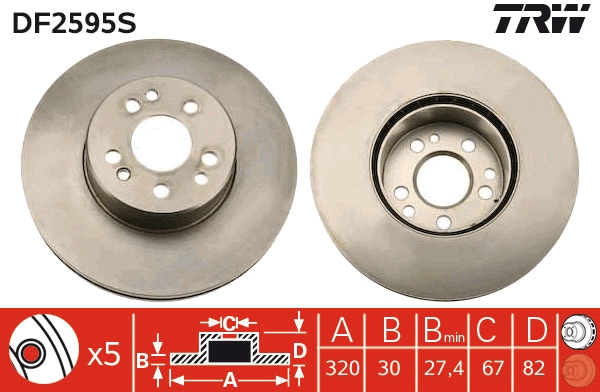 Brake Disc (Front axle)  Art. DF2595S