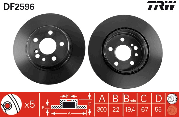 Brake Disc (Rear axle)  Art. DF2596