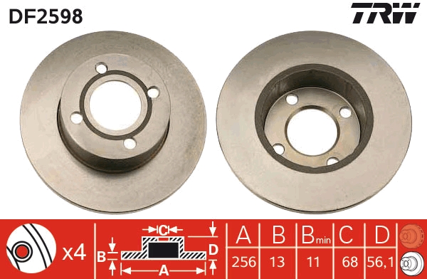 Brake Disc (Front axle)  Art. DF2598