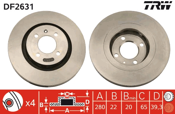 Brake Disc (Front axle)  Art. DF2631