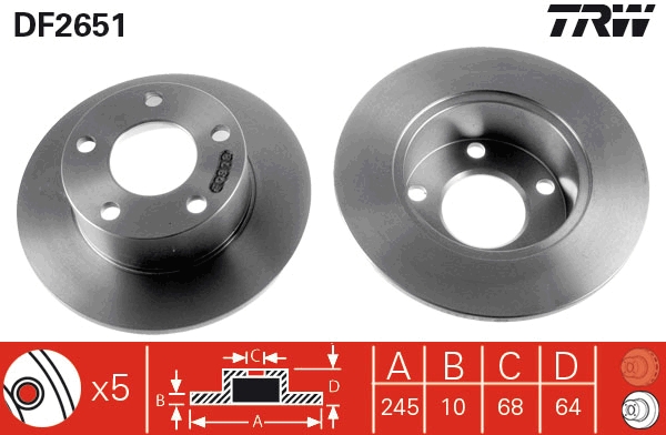 Brake Disc (Rear axle)  Art. DF2651